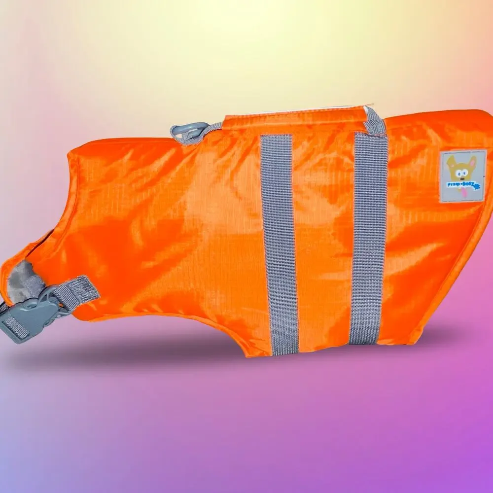 HydroDogz Orange Dog Life Jacket Medium 25-55 lbs Safety Vest Buoyancy Paddler